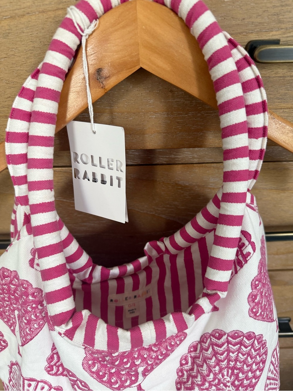 Roller Rabbit Pink Shell-Print Shoulder Bag - Picture 2 of 4